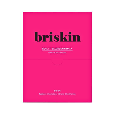 Mặt Nạ Briskin Real Fit Second Skin Bio Cellulose Mask Pack Tone Up Glow