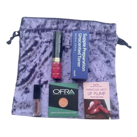 Set Make Up Maracuja Lip Plump - Ofra Highlighter - Smashbox Lipstick - Milani Lip Stain - Klairs Toner