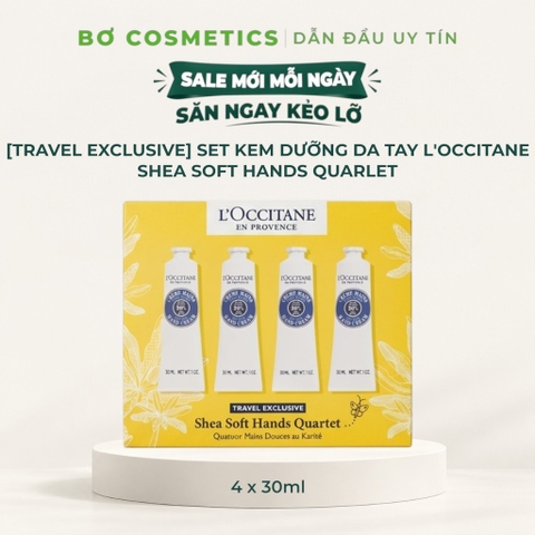 [Travel Exclusive] Set Kem Dưỡng Da Tay L'Occitane Shea Soft Hands Quarlet 30ml x 4