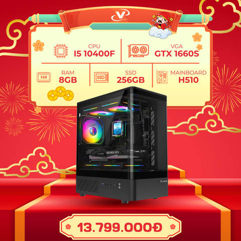 PC GAMING VPC Core i5 10400F I 8GB I GTX 1660 SUPER 6GB I SSD 256GB