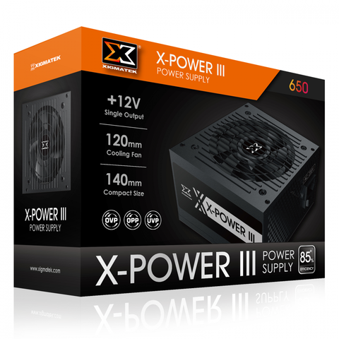 NGUỒN XIGMATEK X-POWER III 650 - 600W EN45990 (MÀU ĐEN)