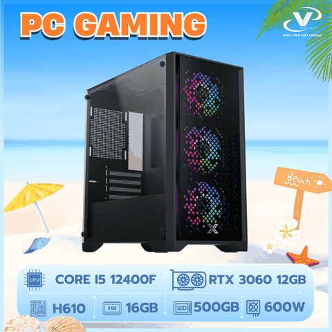 PC GAMING VPC Core i5 12400F I 16GB I RTX 3060 12GB I SSD 512GB