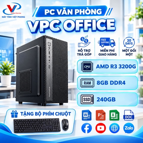 BỘ MÁY VĂN PHÒNG VPC AMD R3 3200G I 8GB I 240 SSD I VEGA 8