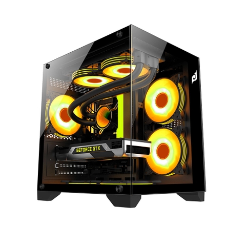 Vỏ Case Edra ECS1503 Black ( Matx, Case Bể Cá, Không Fan )