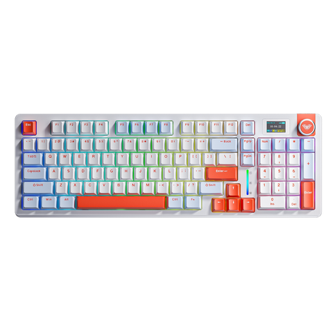 Bàn phím cơ AULA S98 Pro - 3 Mode (Phiên bản Xanh dương + trắng + cam/ Nimbus V3 switch/ Pin 4000mAh)