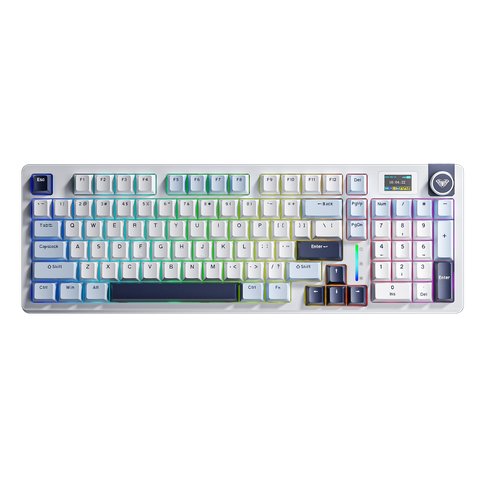 Bàn phím cơ AULA S98 Pro - 3 Mode (Phiên bản Xanh dương + trắng + tím đậm/ Star Vector switch/ Pin 4000mAh)