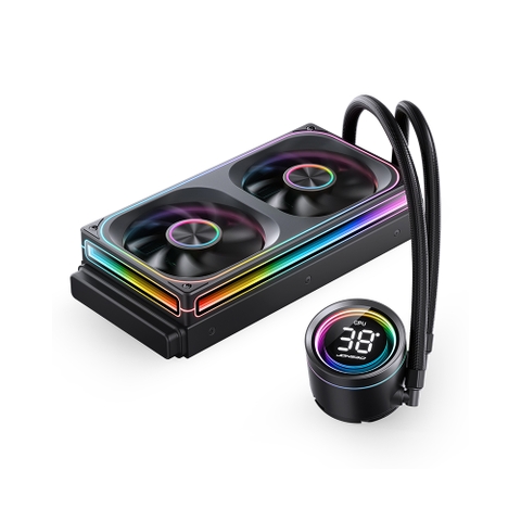 Tản nhiệt nước AIO Jonsbo TH-240 Black (ARGB, Hiển Thị Nhiệt Độ)