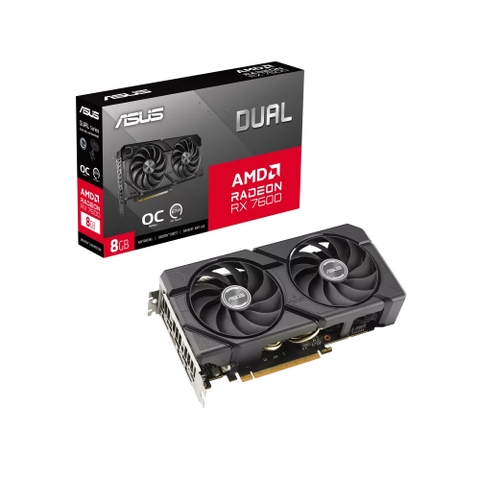 VGA Asus Dual RX 7600 8GB EVO OC (DUAL-RX7600-O8G-EVO)