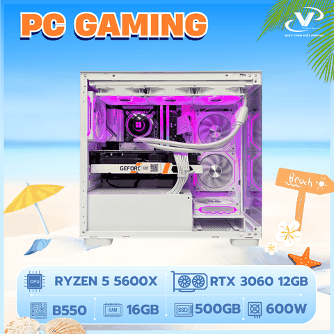 PC GAMING VPC Ryzen 5 5600X I 16GB I RTX 3060 8GB I SSD 500GB