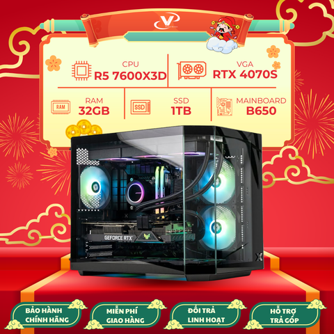 PC GAMING VPC Ryzen 7600X3D I 32GB I RTX 4070 SUPER 12GB I SSD 1TB