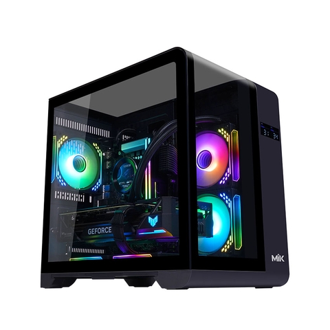 VỎ CASE MIK BARBATOS M BLACK (MATX/MID TOWER/MÀU ĐEN)