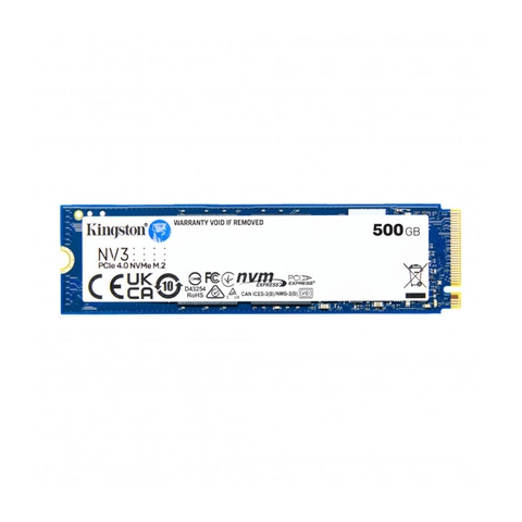 Ổ cứng SSD Kingston NV3 500GB NVMe M.2 2280 PCIe Gen 4x4 (Đọc 5000MB/s - Ghi 3000MB/s) - (SNV3S/500G)