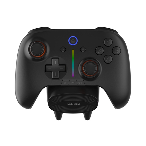 Tay cầm chơi game không dây DAREU H106 Pro Màu Đen (Kèm Dock sạc)