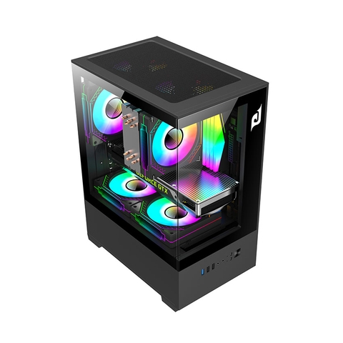 Vỏ Case EDRA ECS1303 Black (mATX/Màu Đen, Không Fan )