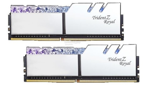 Ram PC GSKILL Trident Z Royal Silver RGB 16GB 3600MHz DDR4 (8GBx2) F4-3600C18D-16GTRS