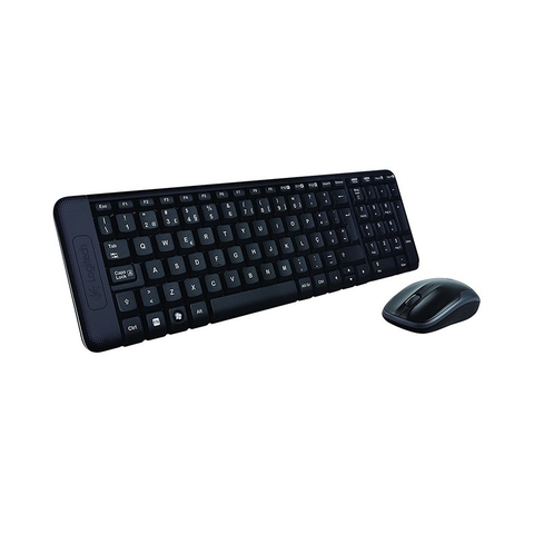Bộ bàn phím chuột không dây Logitech MK220 Wireless (USB/đen)