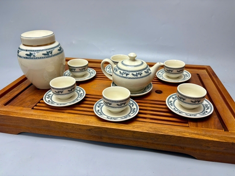 Bộ ấm chén chim lạc bé truyền thống Chu Đậu