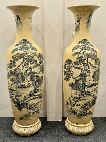 Lục Bình Gốm Chu Đậu Sơn Thuỷ Hữu Tình Cao 1,57 mét