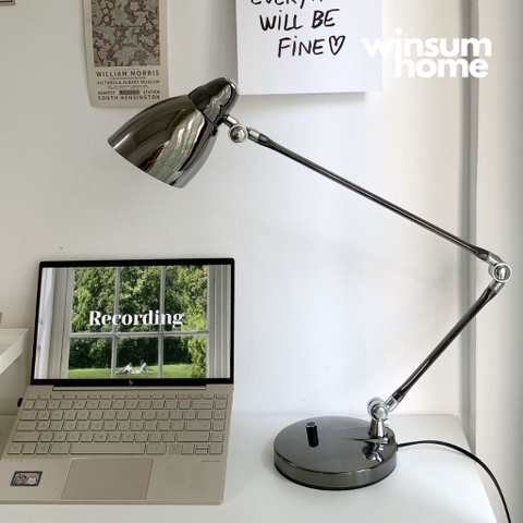 Đèn nordic để bàn làm việc, khung hợp kim điều chỉnh, bóng đèn 3 chế độ sáng bảo vệ mắt - DBB