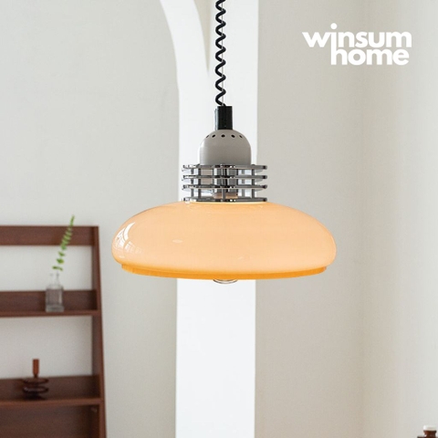 Đèn thả trần Bauhaus chao thủy tinh, dây treo điều chỉnh độ cao DPA04