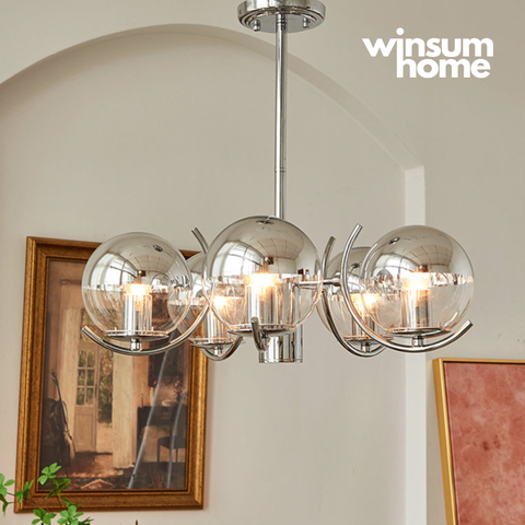 Đèn Chùm Bắc Âu phong cách Bauhaus chụp thủy tinh sang trọng - DCB01