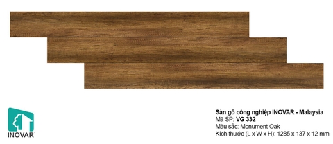 Sàn Inovar 12mm bản nhỏ, hèm.V mã VG 332