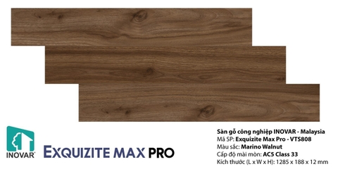 Sàn Inovar 12mm bản to, hèm V. Mã VTS808