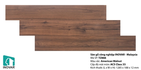 Sàn Inovar 12mm hèm phẳng mã TZ 866