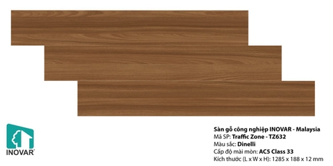 Sàn Inovar 12mm hèm phẳng mã TZ 632