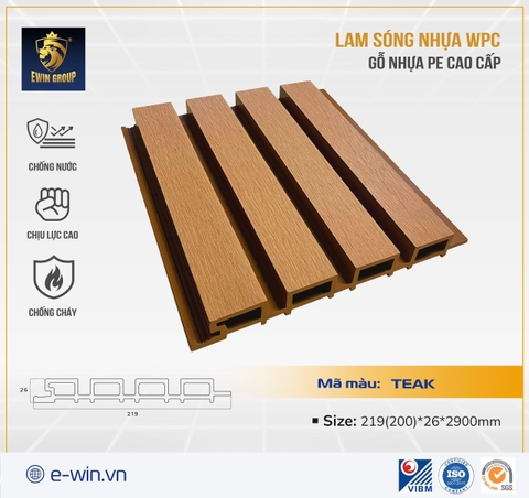 Lam 4 sóng nhựa WPC