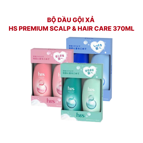 Bộ Dầu Gội Xả HS Premium Scalp & Hair Care 370ml - Xanh Dương