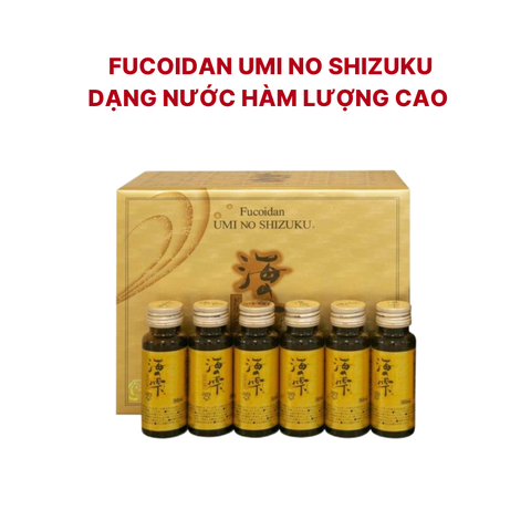 Fucoidan Umi No Shizuku dạng nước hàm lượng cao - Thùng 3 hộp (30 chai x 50ml)