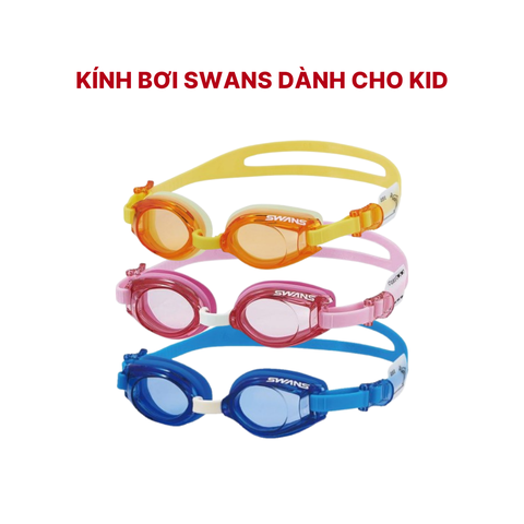 Kính bơi SWANS dành cho Kid, made in Japan, cực mềm và trong