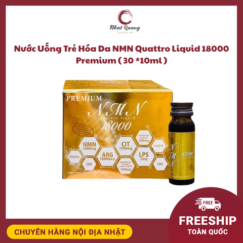 Nước uống trẻ hóa da NMN Quattro Liquid 18000 Premium ( 30 *10ml )