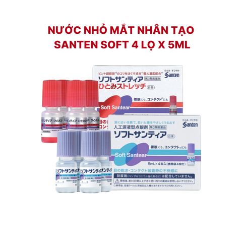 Nước nhỏ mắt nhân tạo Santen Soft  4 lọ x 5ml - nội địa Nhật