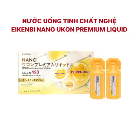 Nước Uống Tinh Chất Nghệ Eikenbi Nano Ukon Premium Liquid 15 ống x 10ml