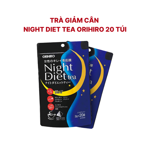 Trà giảm cân Night Diet Tea, Orihiro, nội địa Nhật Bản (20 túi x 2g)