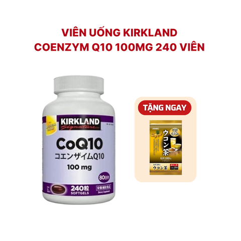 Viên Uống Coenzym Q10, 100mg, 240 viên (80 ngày), Kirkland