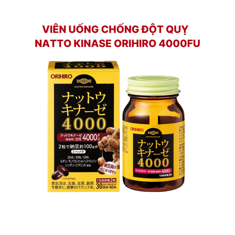 Viên Uống Hỗ Trợ Điều Trị Đột Quỵ 4000FU Orihiro 60 Viên