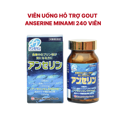 Viên uống hỗ trợ điều trị Gout Anserine Minami 240 viên