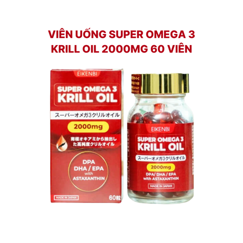 Viên Uống Dầu Nhuyễn Thể Eikenbi Super Omega 3 Krill Oil 2000mg ( 60 viên )