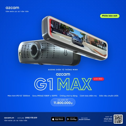 Gương Điện Tử Azcam G1 Max