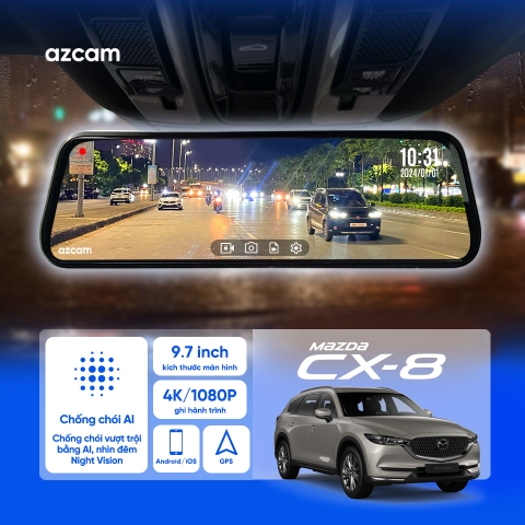Gương Điện Tử Azcam G1 4K Cho CX8