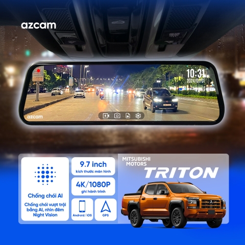Gương Điện Tử Azcam G1 4K Cho Mitsubishi Triton