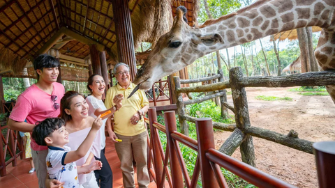 Vin Safari Phú Quốc vé vào cửa và lượt xe zoo trạm + Tặng Food Voucher