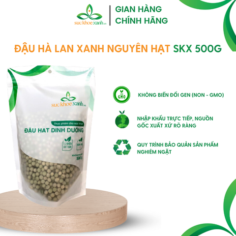 Combo 02- 1 Đậu Gà & 1 Đậu Hà lan xanh nguyên Hạt (mỗi túi 500g)