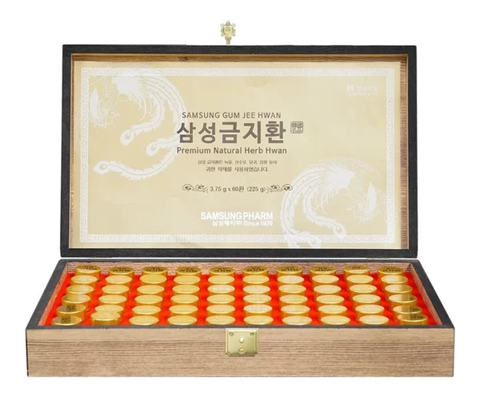 An cung ngưu hoàng Hàn Quốc hộp gỗ 60 viên Samsung Gum Jee Hwan