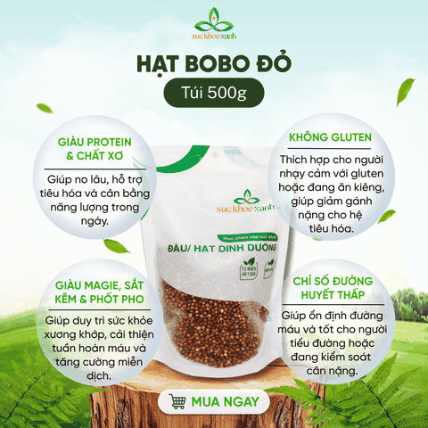 Hạt bobo đỏ (Ấn Độ) 500g