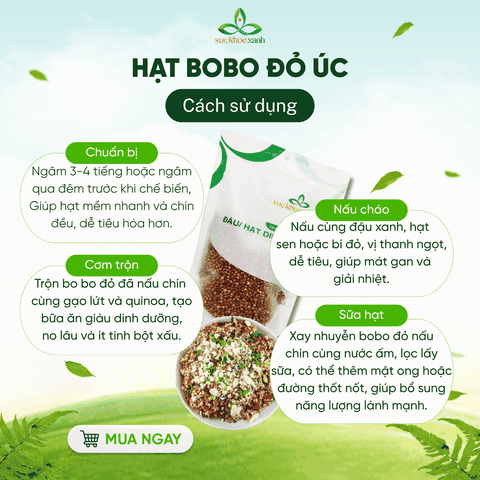 Hạt bobo đỏ (Ấn Độ) 500g