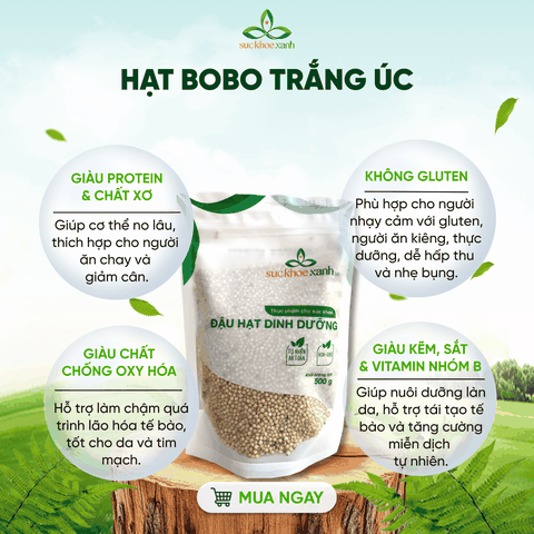 Bobo trắng nhập khẩu từ Úc, Túi 500g